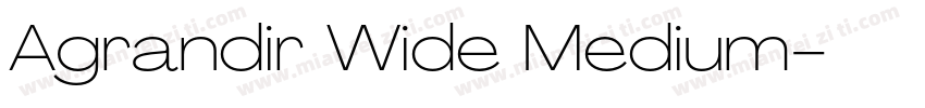 Agrandir Wide Medium字体转换